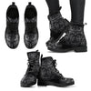 HandCrafted Black Owl Mandala Boots - Crystallized Collective