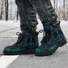 HandCrafted Blue Peace Paisley Suede Boots - Crystallized Collective