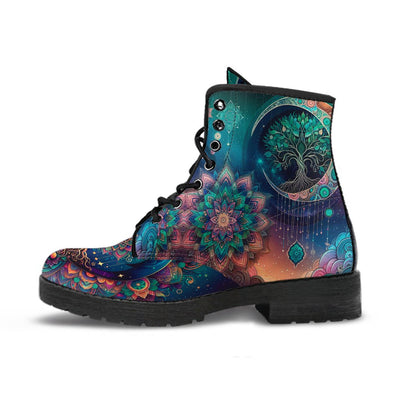 HandCrafted Boho Psychedelic Tree of Life Boots - Crystallized Collective