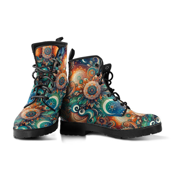 HandCrafted Boho Sun Mandala Boots - Crystallized Collective