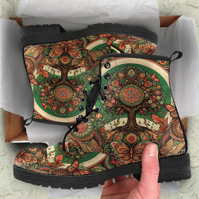 HandCrafted Boho Tree of Life and Butterfly Boots - Crystallized Collective