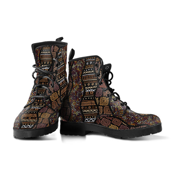 HandCrafted Brown Boho Pattern Boots - Crystallized Collective