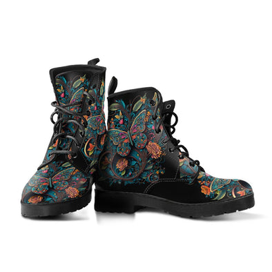 HandCrafted Butterfly Flowers Boots - Crystallized Collective