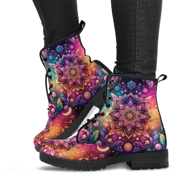 HandCrafted Celestial Boho Mandala Boots - Crystallized Collective