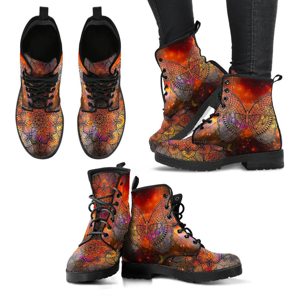 HandCrafted Colorful Butterfly Mandala Boots - Crystallized Collective