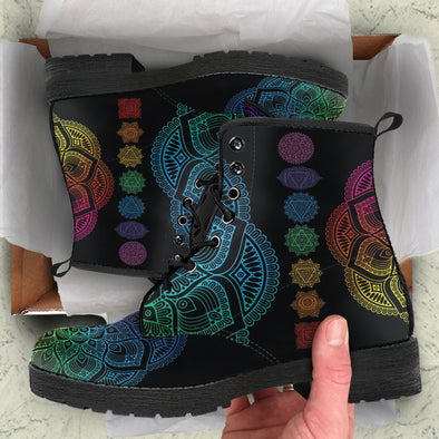 HandCrafted Colorful Chakra Mandala Boots - Crystallized Collective