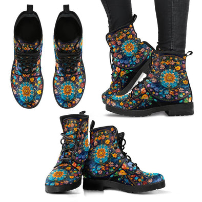 HandCrafted Colorful Floral Mandala Boots - Crystallized Collective