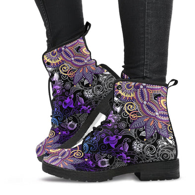 HandCrafted Colorful Paisley Mandala Boots - Crystallized Collective