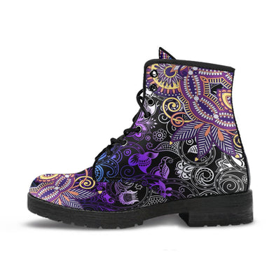 HandCrafted Colorful Paisley Mandala Boots - Crystallized Collective