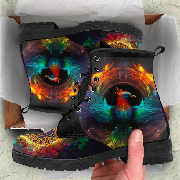 HandCrafted Colorful Pheonix Boots - Crystallized Collective