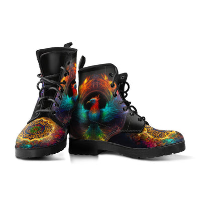 HandCrafted Colorful Pheonix Boots - Crystallized Collective