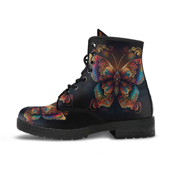 HandCrafted Colorful Psychedelic Butterfly Boots - Crystallized Collective