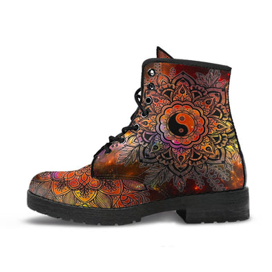 HandCrafted Colorful Yin Yang Mandala Boots - Crystallized Collective