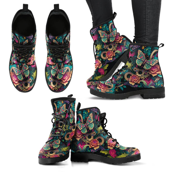 HandCrafted Cottagecore Butterflies Boots - Crystallized Collective
