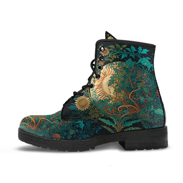 HandCrafted Cottagecore Sun and Moon Boots - Crystallized Collective