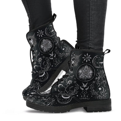 HandCrafted Dark Witchy Boots - Crystallized Collective
