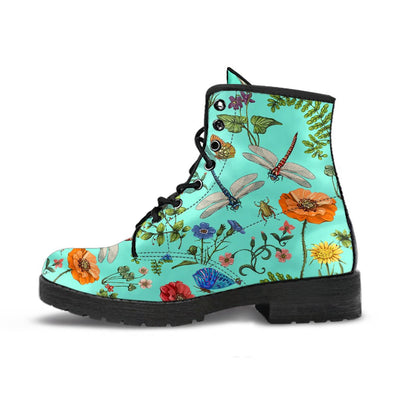 HandCrafted Dragonfly and Flower Boots - Crystallized Collective