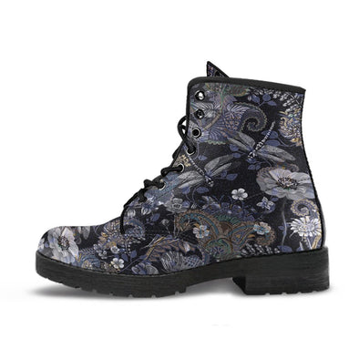HandCrafted Dragonfly Flowers Boots - Crystallized Collective