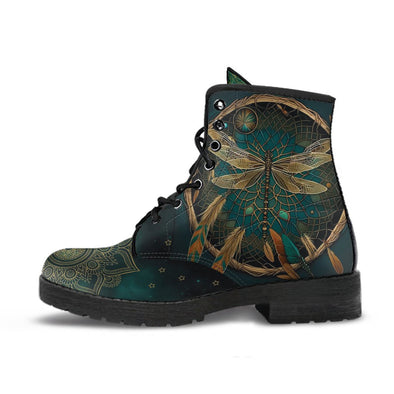 HandCrafted Dreamcatcher Dragonfly Mandala Boots - Crystallized Collective