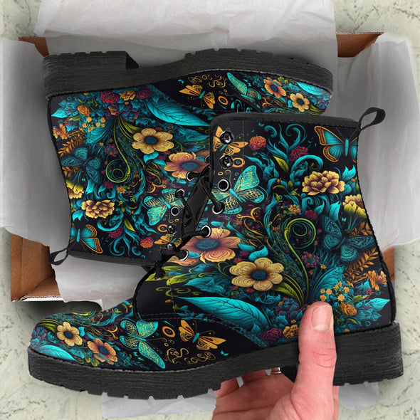 HandCrafted Flowers and Butterflies 2 Boots - Crystallized Collective