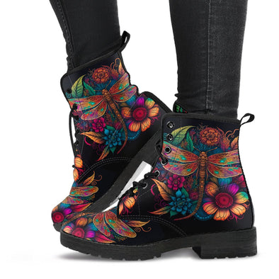 HandCrafted Flowers and Dragonfly Boots - Crystallized Collective