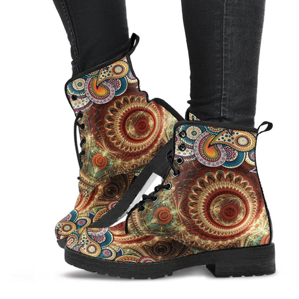 HandCrafted Fractal Paisley Boots - Crystallized Collective
