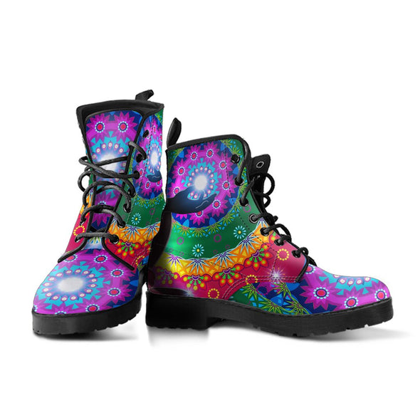 HandCrafted Glowing Chakra Boots - Crystallized Collective