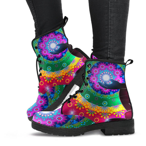 HandCrafted Glowing Chakra Boots - Crystallized Collective