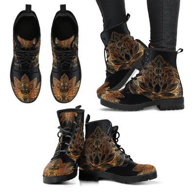 HandCrafted Gold Lotus Boots - Crystallized Collective