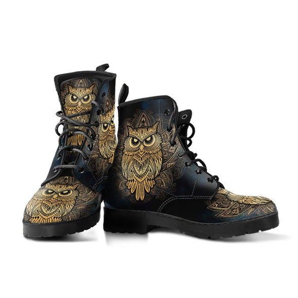HandCrafted Gold Owl Boots - Crystallized Collective