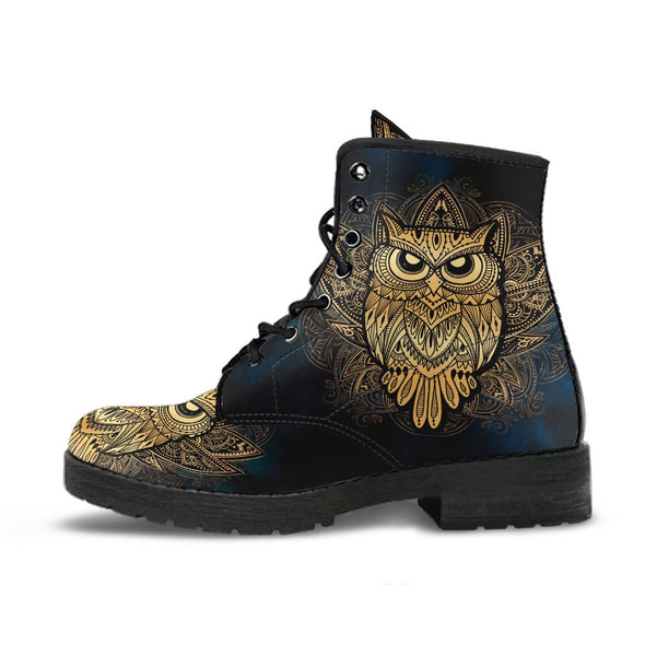 HandCrafted Gold Owl Boots - Crystallized Collective