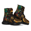 HandCrafted Golden Hummingbird Mandala Chunky Boots - Crystallized Collective