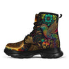 HandCrafted Golden Hummingbird Mandala Chunky Boots - Crystallized Collective