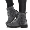 HandCrafted Gray Owl Mandala Boots - Crystallized Collective
