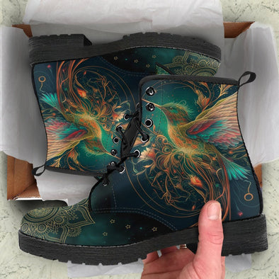 HandCrafted Hummingbird and Mandala Boots - Crystallized Collective