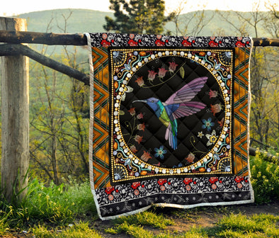HandCrafted Hummingbird Quilt - Crystallized Collective