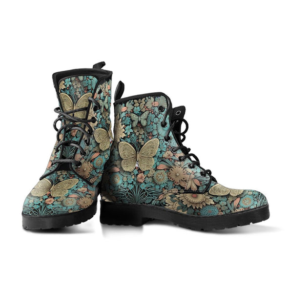 HandCrafted Intricate Butterfly Flowers Boots - Crystallized Collective