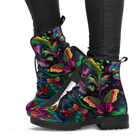 HandCrafted Jungle Butterfly Mandala Boots - Crystallized Collective