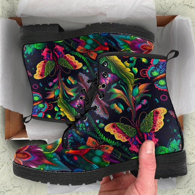 HandCrafted Jungle Butterfly Mandala Boots - Crystallized Collective