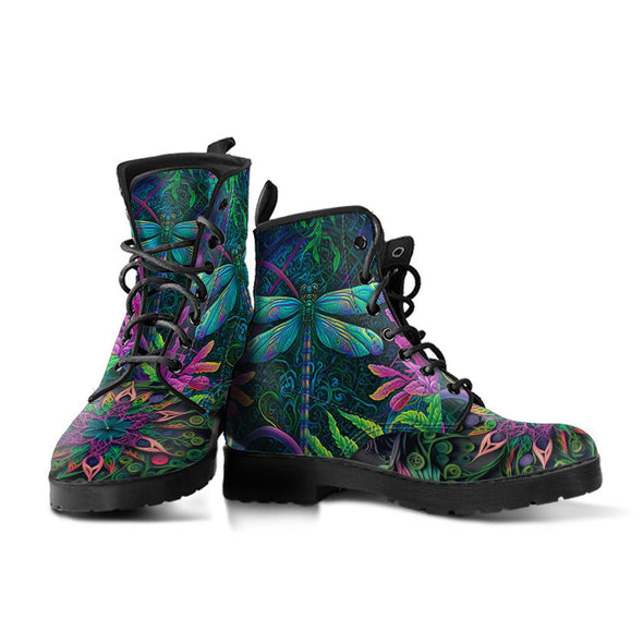 HandCrafted Jungle Dragonfly Mandala Boots - Crystallized Collective
