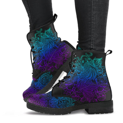 HandCrafted Koi Mandala Boots - Crystallized Collective