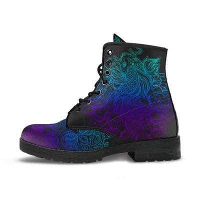 HandCrafted Koi Mandala Boots - Crystallized Collective