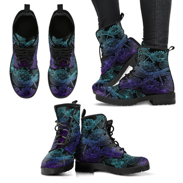 HandCrafted Lotus Dragonfly Boots - Crystallized Collective