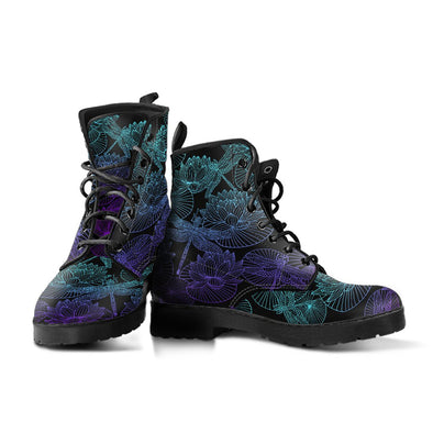 HandCrafted Lotus Dragonfly Boots - Crystallized Collective