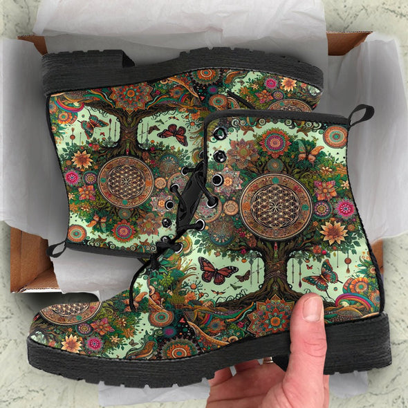 HandCrafted Magical Wonderland Tree of Life Boots - Crystallized Collective