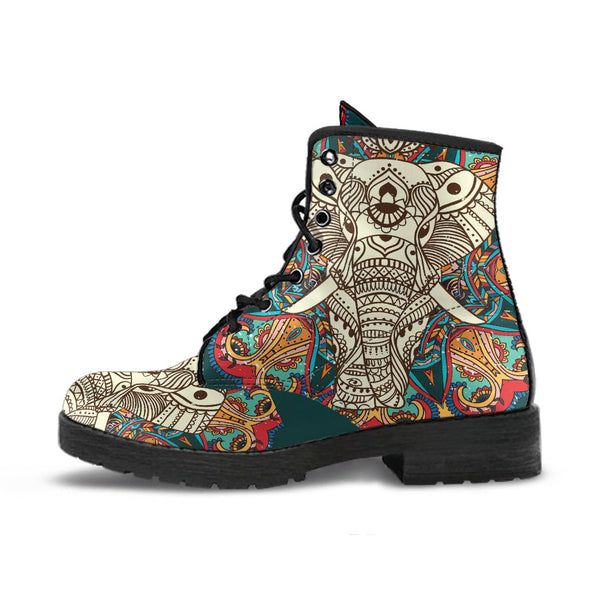 HandCrafted Mandala Elephant 2 Boho Boots - Crystallized Collective