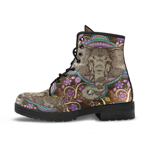 HandCrafted Mandala Elephant Boho Boots - Crystallized Collective