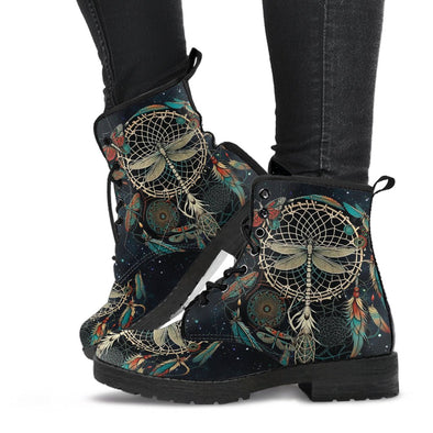 HandCrafted Midnight Dreamcatcher Dragonfly Boots - Crystallized Collective