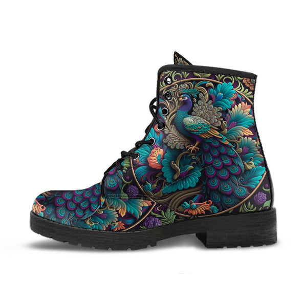 HandCrafted Ornate Peacock Boots - Crystallized Collective