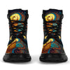 HandCrafted Ornate Sun and Moon Chunky Boots - Crystallized Collective